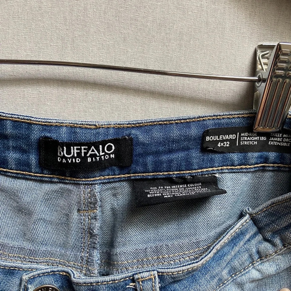 Buffalo mid rise  straight leg denim jeans Sz 30 - Picture 8 of 13